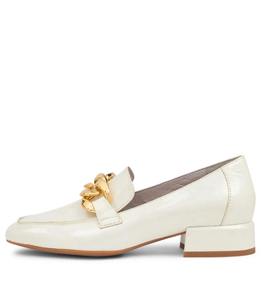 Vivandy White Shrunken Patent Heels<DJANGO & JULIETTE Clearance