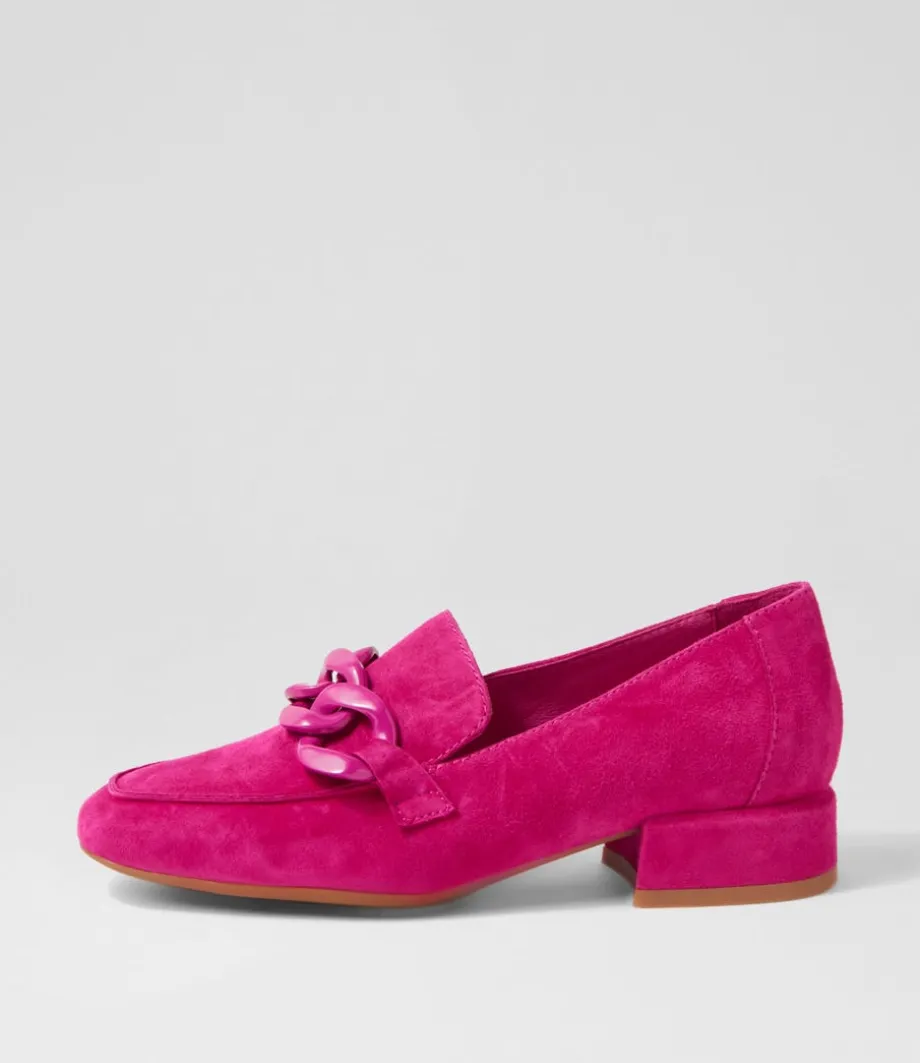 Vivek Fuchsia Suede Heels<DJANGO & JULIETTE Store