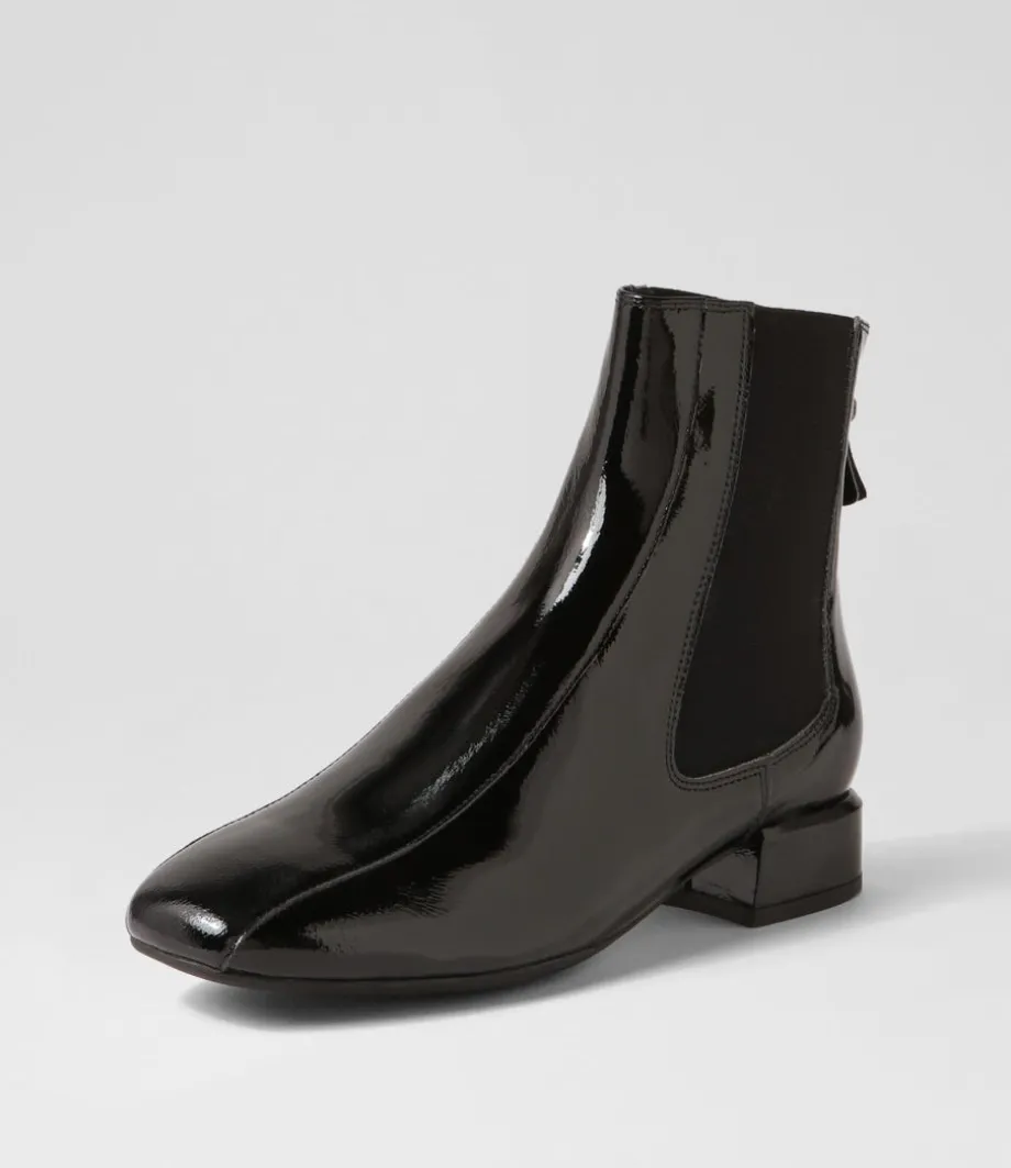 Voria Dj Black Patent Elastic<DJANGO & JULIETTE Cheap