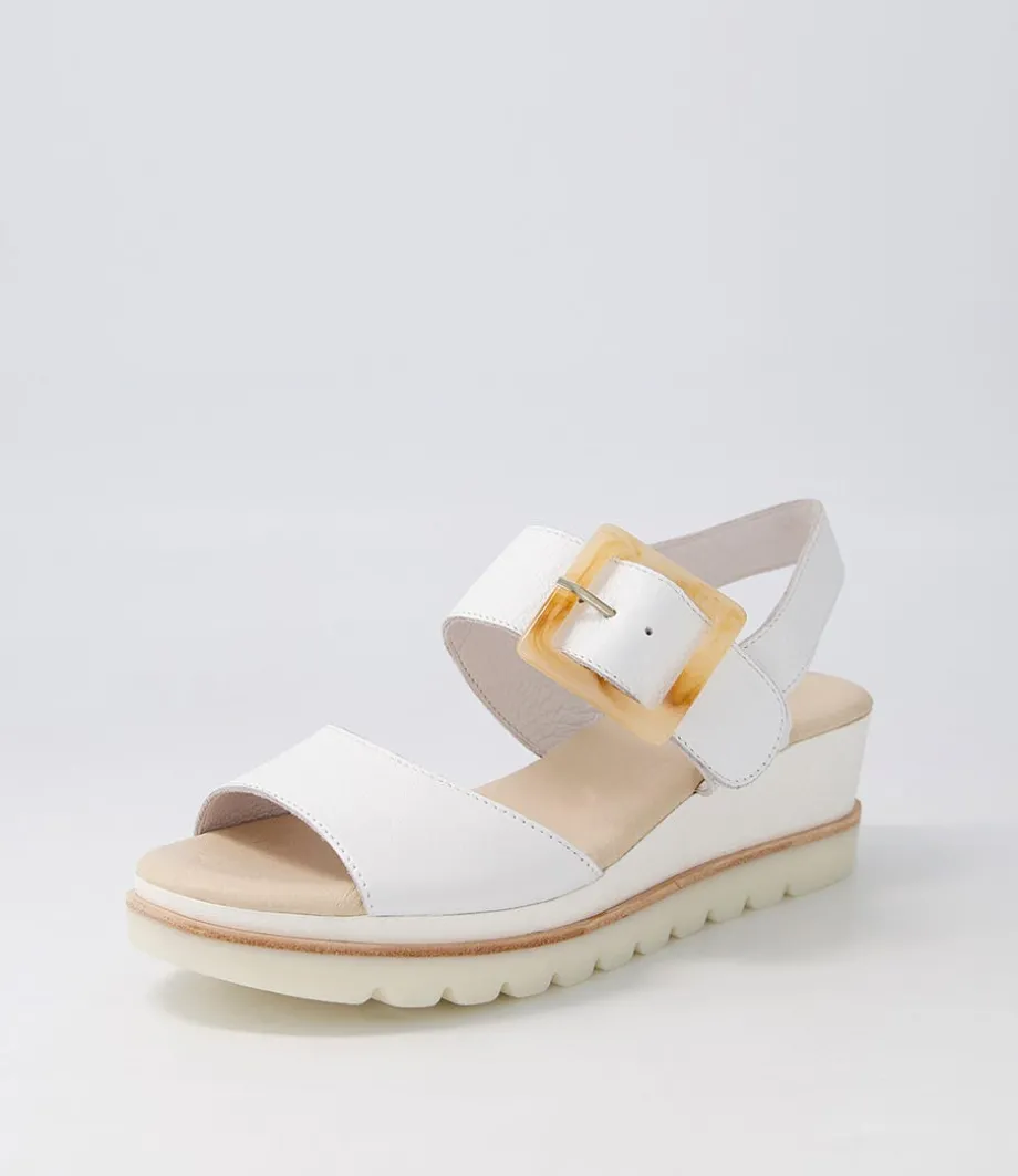 Wacie White Leather Sandals<DJANGO & JULIETTE Outlet