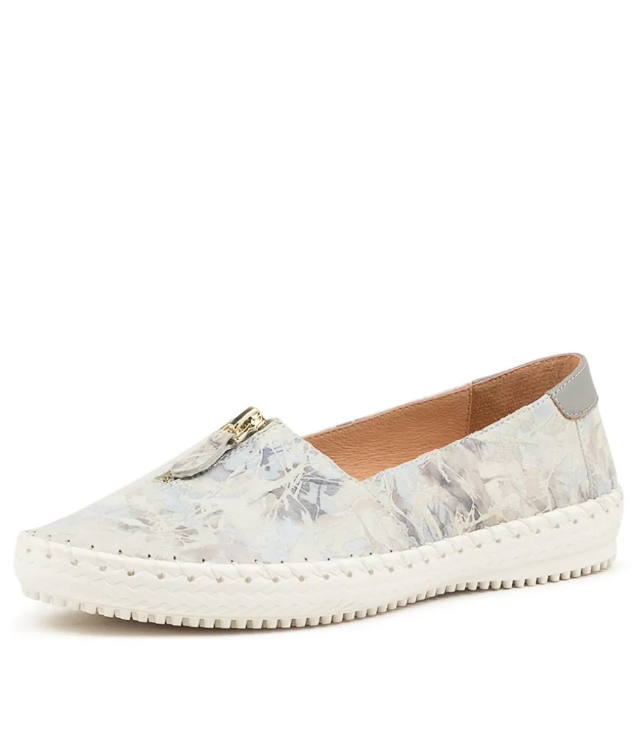 Wandie Grey Spray Paint Misty Leather Shoes<SUPERSOFT Discount