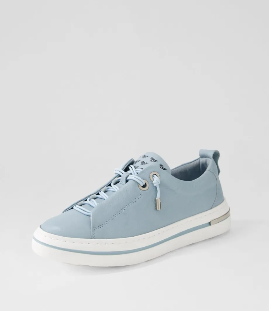 Wattel Denim White Leather Sneakers<DJANGO & JULIETTE Store