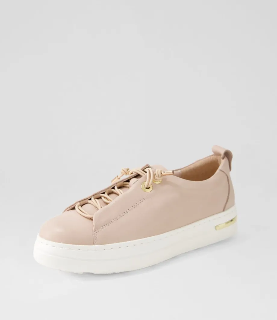 Wattel Rose White Leather Sneakers<DJANGO & JULIETTE Flash Sale