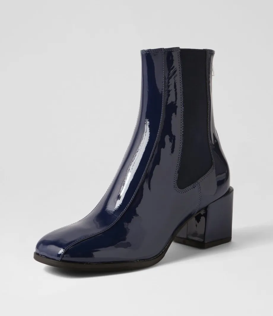 Werdy Saphire Patent Leather Chelsea Boots<DJANGO & JULIETTE Flash Sale