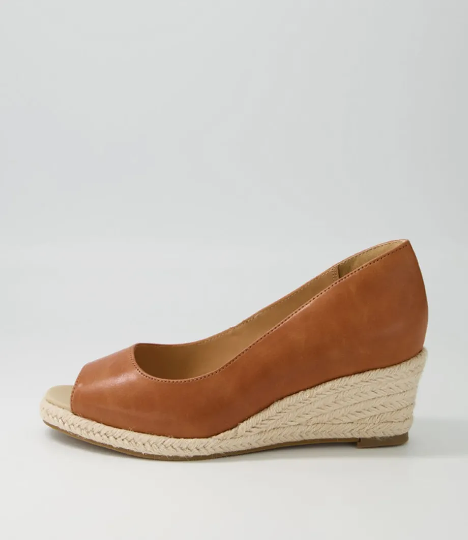 Whispa W Tan Leather Espadrilles<ZIERA Fashion