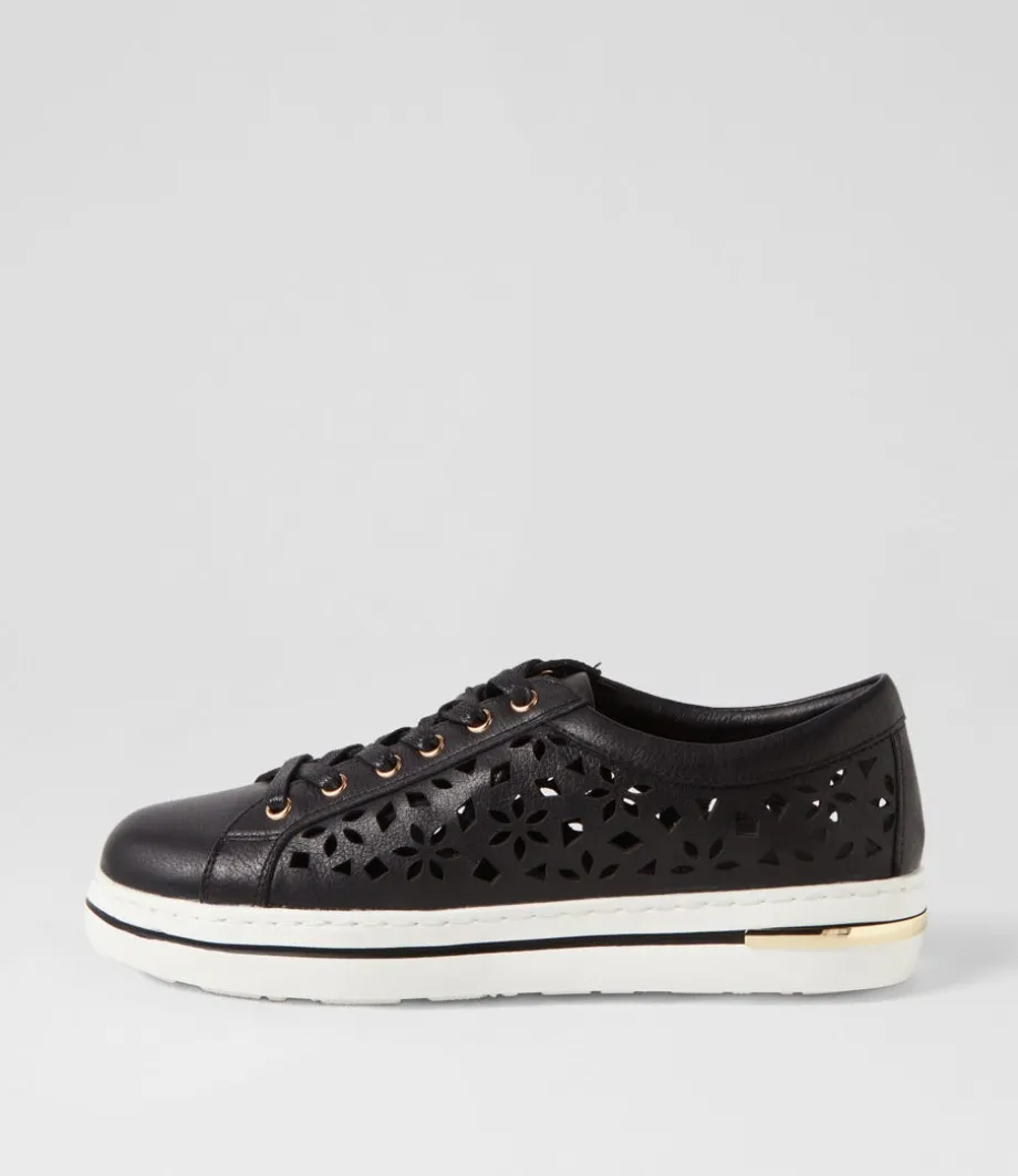 Wim Black White Leather Sneakers<DJANGO & JULIETTE Cheap