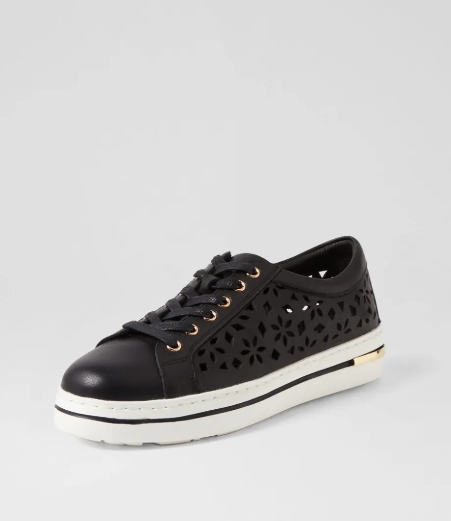 Wim Black White Leather Sneakers<DJANGO & JULIETTE Cheap