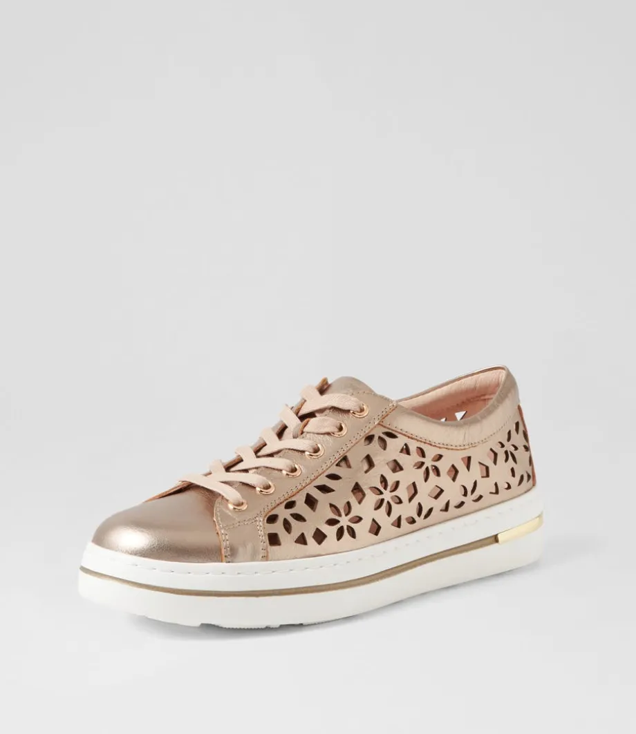 Wim Champagne White Leather Sneakers<DJANGO & JULIETTE Online