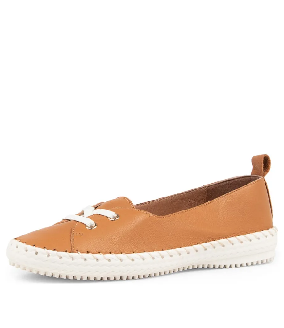 Womans Dark Tan Leather Loafers Ws<SUPERSOFT Clearance