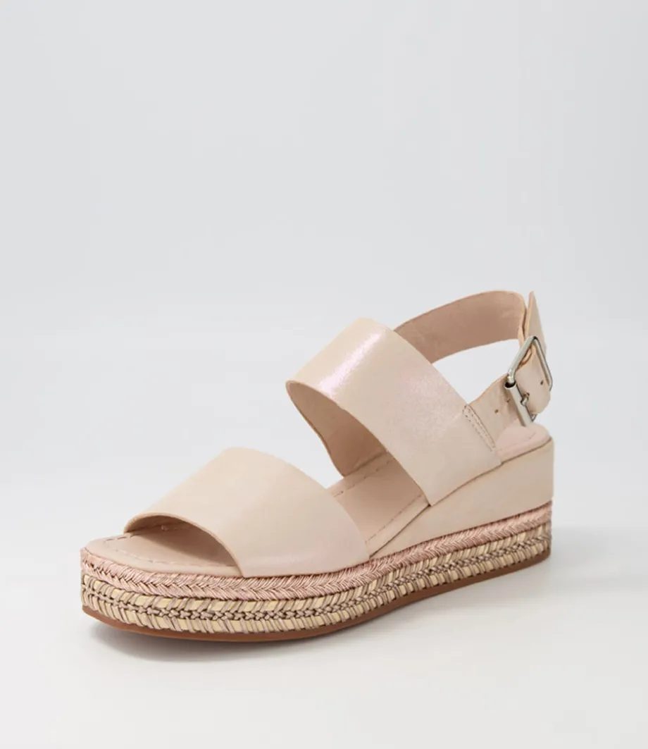 Xabbie Rose Shimmer Leather Espadrilles<DJANGO & JULIETTE Outlet
