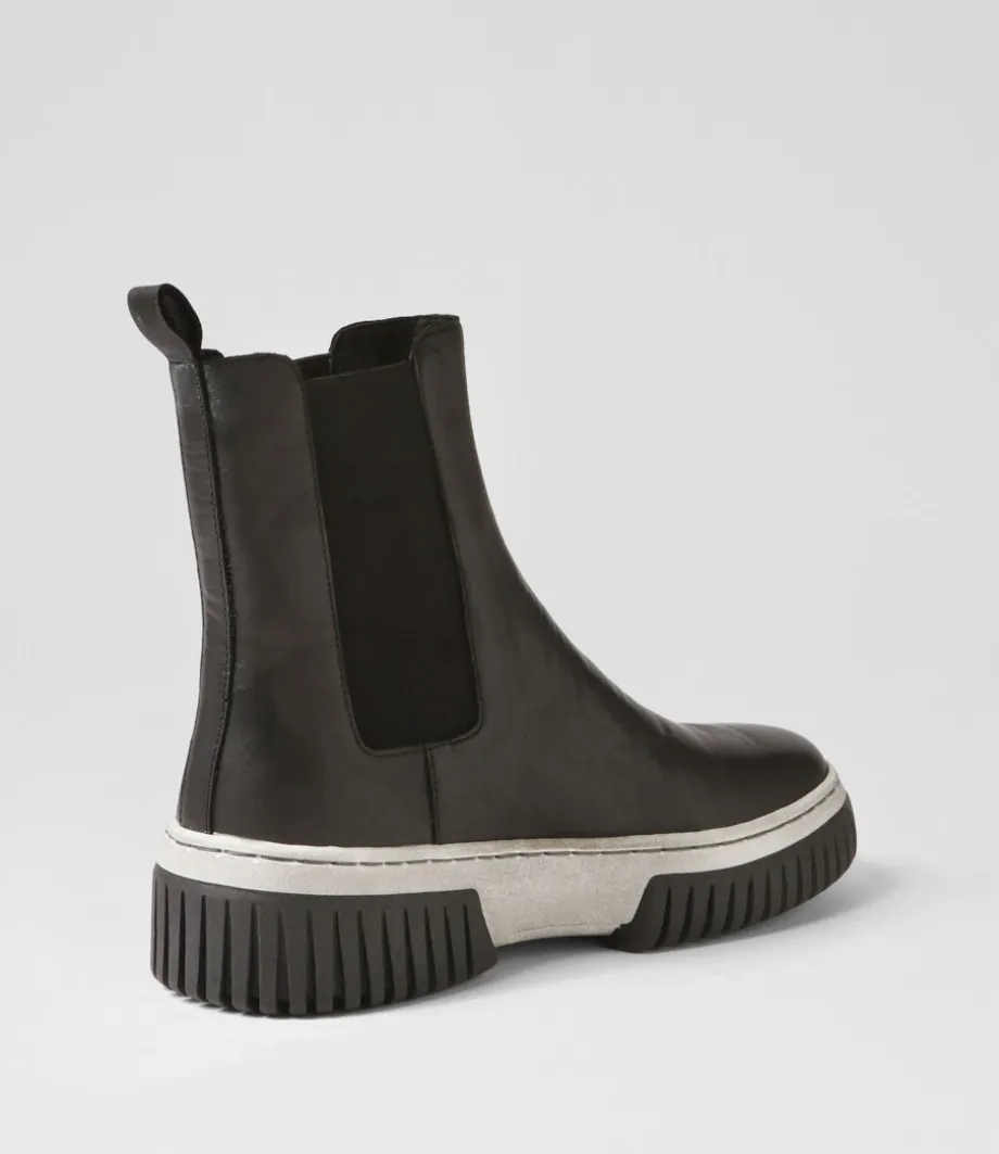 yaella_black_white_leather_chelsea_boots_2.webp Yaella Black White Leather Chelsea Boots<DJANGO & JULIETTE Best Sale