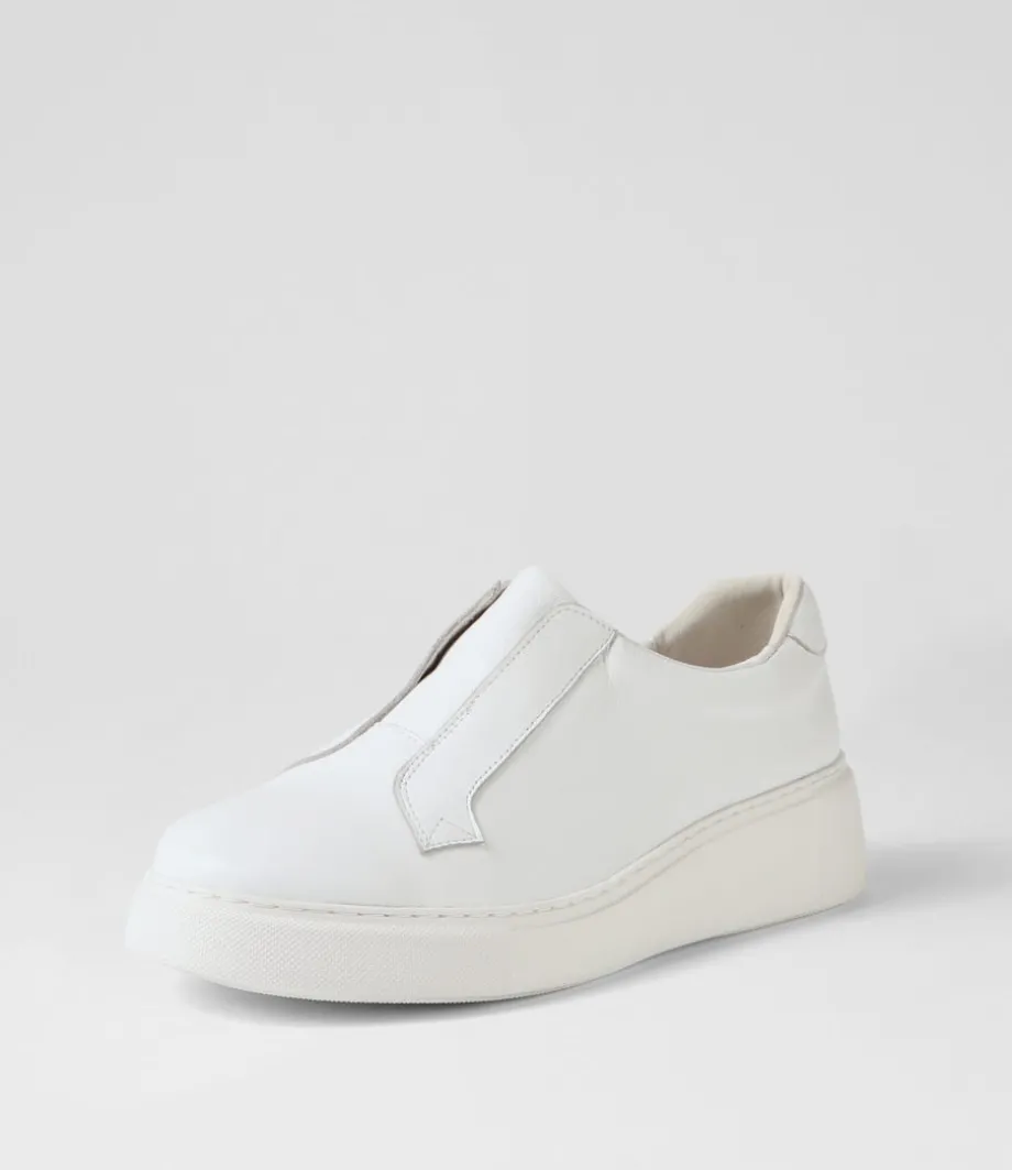 Yiara White Leather Sneakers<DJANGO & JULIETTE Flash Sale