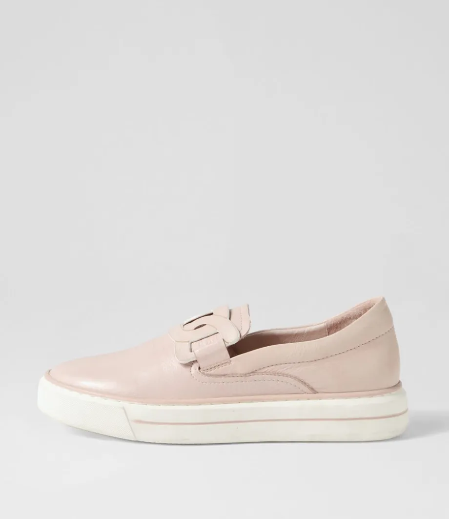 Yinnit Dusty Pink White Leather Sneakers<DJANGO & JULIETTE Hot