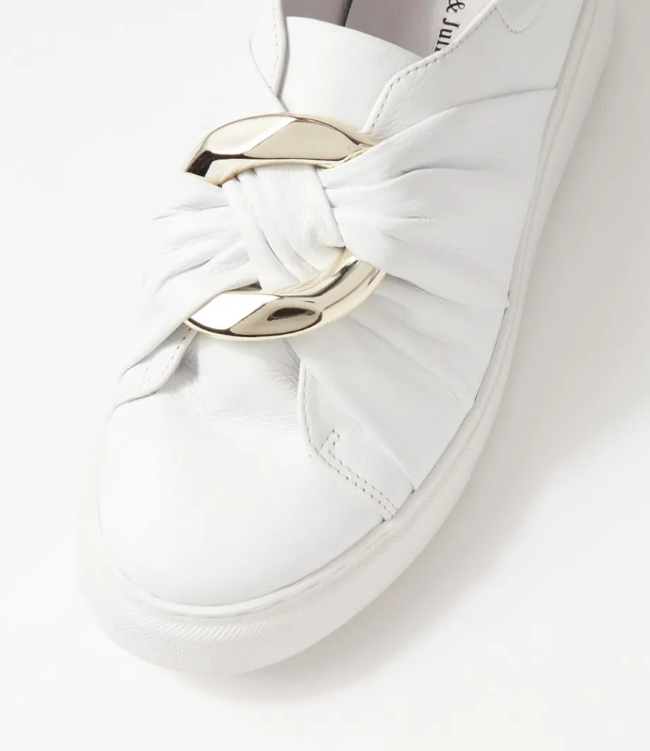 yolla_white_leather_sneakers_3.webp Yolla White Leather Sneakers<DJANGO & JULIETTE Online