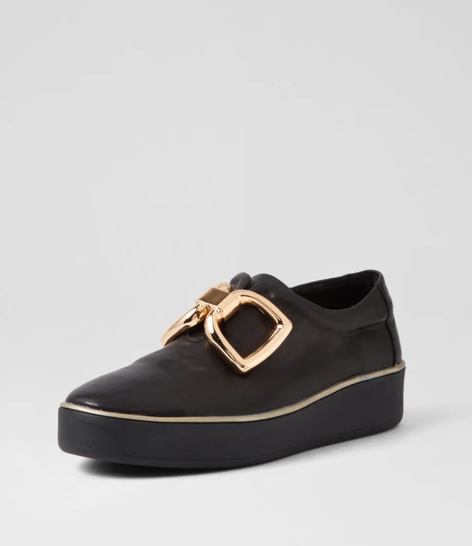 Zeki W Black Leather Sneakers<ZIERA Sale