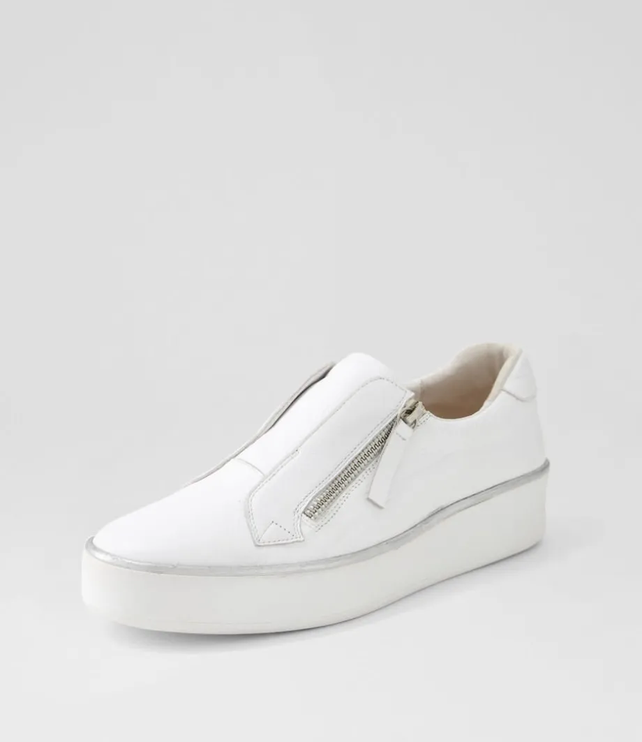 Zikta W White Leather Sneakers<ZIERA Best
