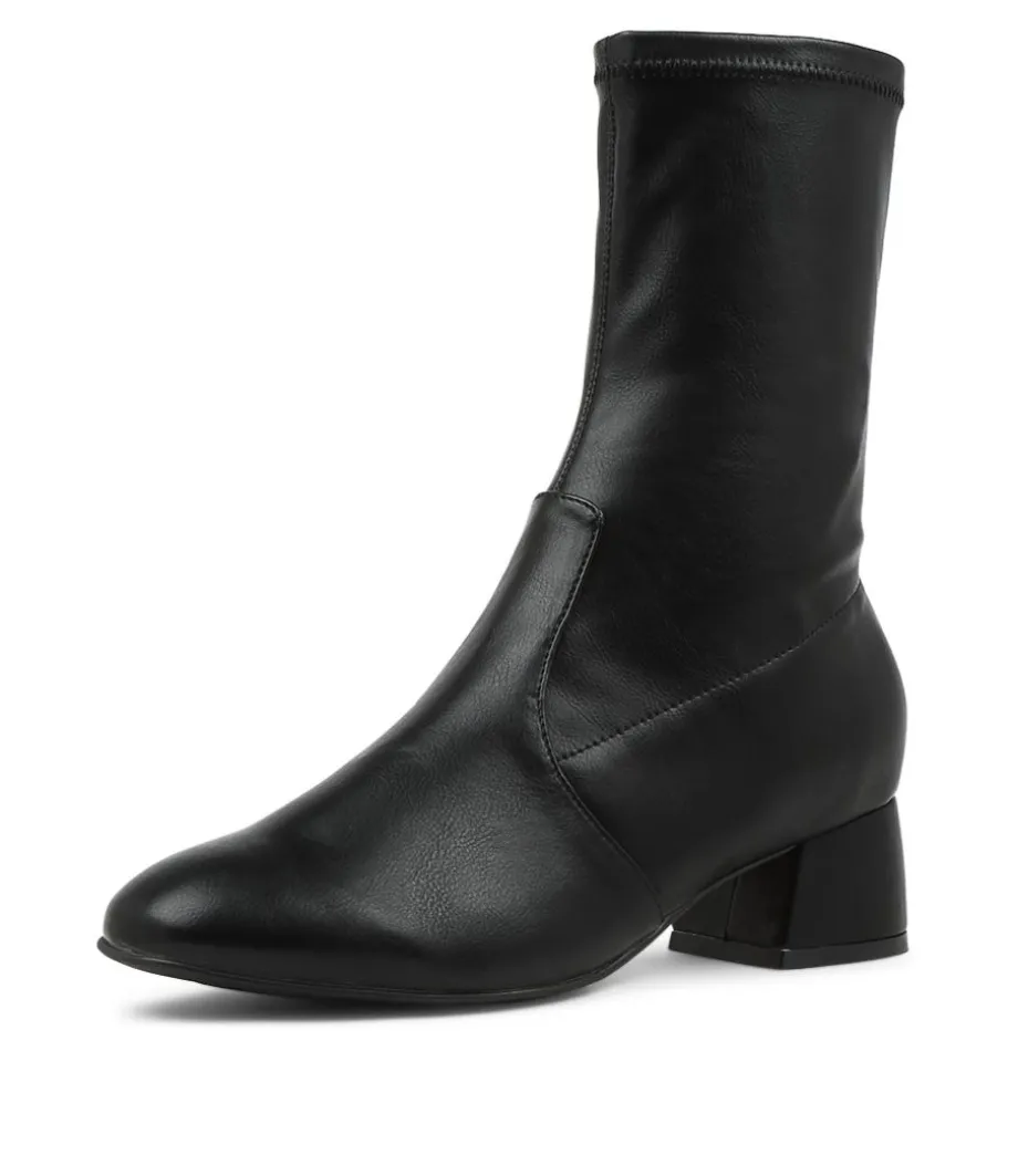 Zuka W Black Stretch Ankle Boots<ZIERA Cheap